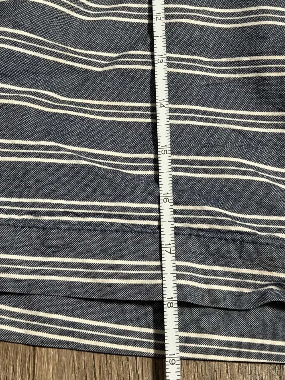 Banana Republic Blue White Striped Lightweight Cotton Chino Shorts